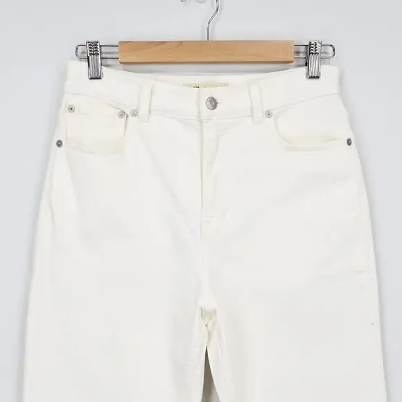 Madewell The '90s Straight Crop Jean Tile White Size 26 - Picture 3 of 11